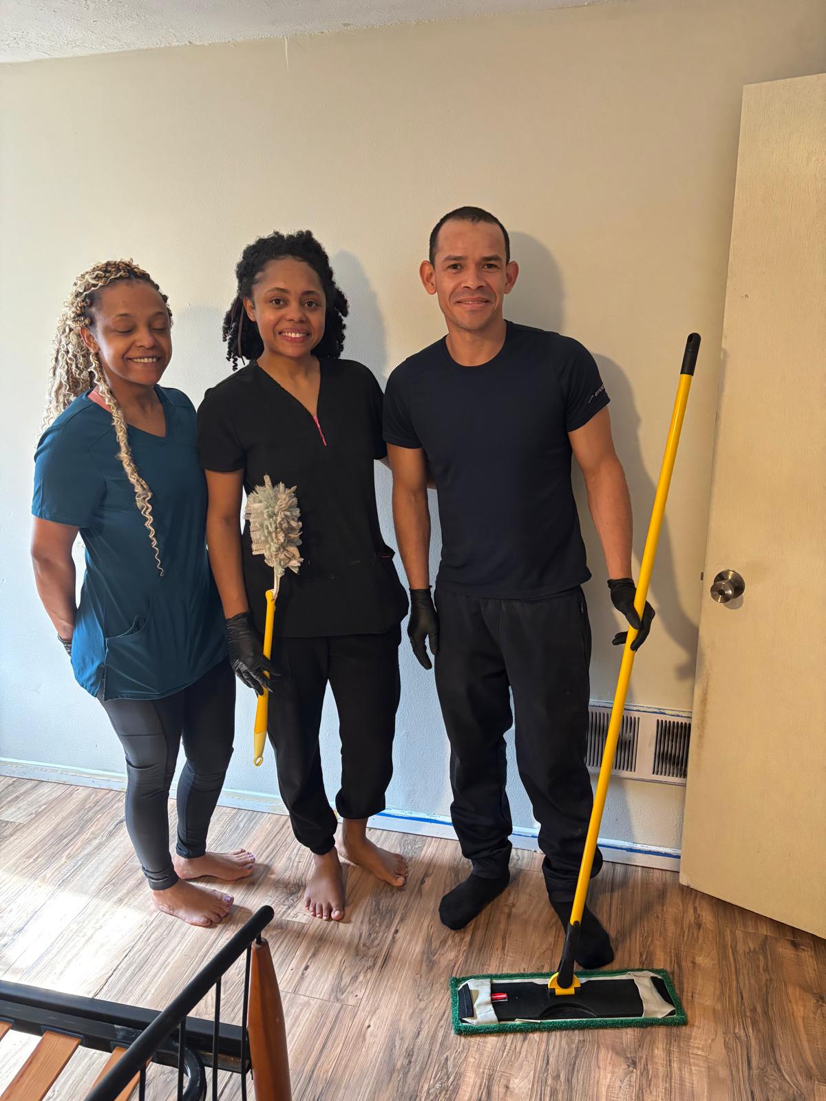 Keep Clean Solutions cleaning team ready to work in a Portland home
